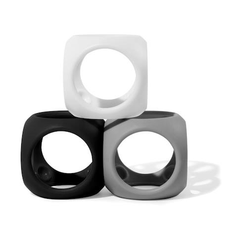 Jouet sensoriel Oibo – balle et cube en silicone empilable dès la naissance Black;grey;white 2 - vertbaudet enfant 