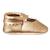 Chaussons cuir souple uni ouvert doré Doré 1 - vertbaudet enfant 