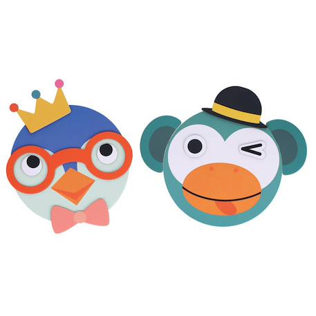 Puzzles et jeux - des visages drôles Multicolor 2 - vertbaudet enfant 