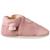 Chaussons bébé cuir souple velours Rose 1 - vertbaudet enfant 