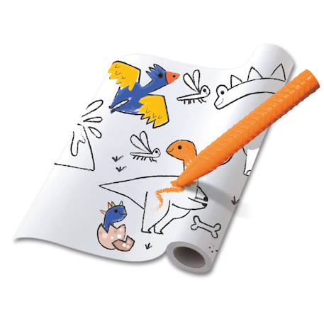 Kit de rouleau de peinture - monde des dinosaures Multicolor 2 - vertbaudet enfant 
