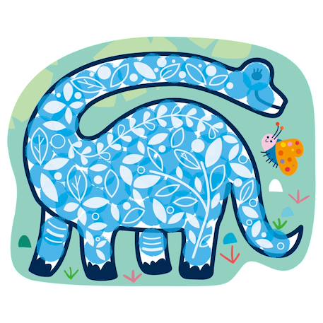 Kit d'activités créatives pour enfants, set 12 cartes sur le thème dinosaures Multicolor 2 - vertbaudet enfant 