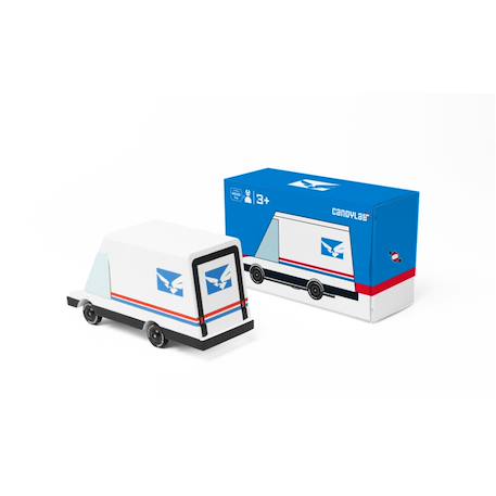 Camion postal miniature en bois – véhicules créatifs et durables Bleu 2 - vertbaudet enfant 