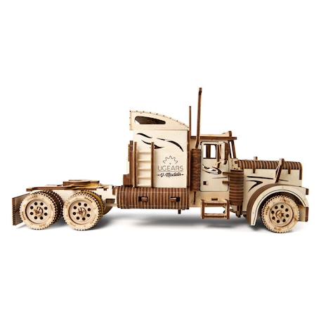 Camion Heavy Boy VM-03 – Maquette mécanique en bois avec remorque à assembler Brown 2 - vertbaudet enfant 