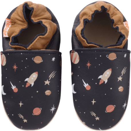 Chaussons bébé cuir souple maxence dans l'espace Bleu marine 2 - vertbaudet enfant 