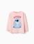 T-shirt en coton à manches longues avec imprimé stitch Rose 1 - vertbaudet enfant 