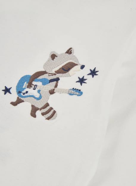 T-shirt garçon maille imprimé raton laveur Blanc 3 - vertbaudet enfant 
