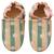 Chaussons bébé cuir souple rayures Vert 2 - vertbaudet enfant 