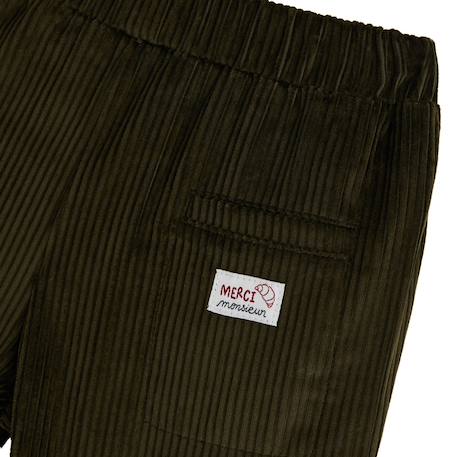 Pantalon garçon en velours côtelé pistache Vert 5 - vertbaudet enfant 