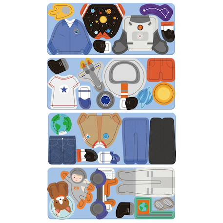 Boïte de puzzle magnétique - aventuriers de l'espace Multicolor 2 - vertbaudet enfant 