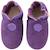 Chaussons bébé cuir souple velours Violet 2 - vertbaudet enfant 