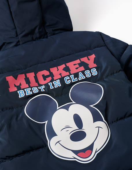 Doudoune avec capuche et imprimés mickey Bleu foncé 4 - vertbaudet enfant 