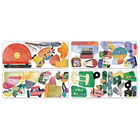 Boïte de puzzle magnétique - avions Multicolor 2 - vertbaudet enfant 