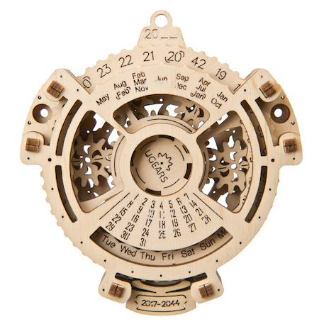 Méca-calendrier – Puzzle 3D mécanique en bois à construire, calendrier perpétuel steampunk 2017–2044 Brown 2 - vertbaudet enfant 