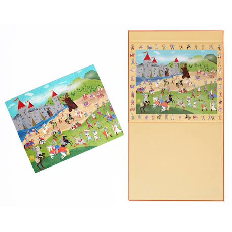 2 en 1 puzzle magnétique - jeu de recherche - chevaliers Multicolor 2 - vertbaudet enfant 