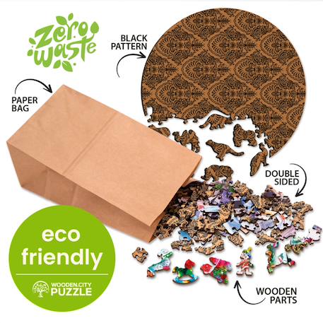Puzzle en bois Aigle Lumineux 250 pièces – activité artistique et relaxante Multicolor 2 - vertbaudet enfant 