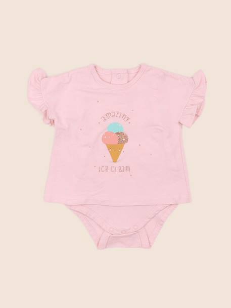 Body tee-shirt - 3 mois Rose 1 - vertbaudet enfant 
