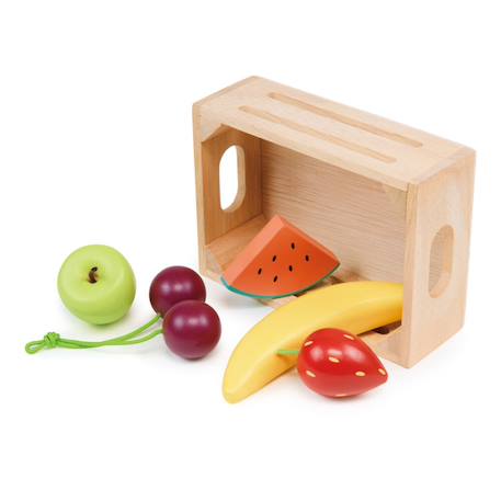 Panier de fruits en bois – Jeu de dînette pour enfants Multicolor 2 - vertbaudet enfant 