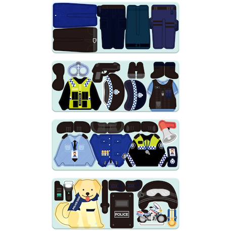 Boïte de puzzle magnétique - officier de police Multicolor 2 - vertbaudet enfant 