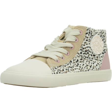 Sneakers filles synthétique fermeture éclair barefoot Mottle brown+Pink 8 - vertbaudet enfant 