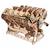 Moteur V8 – Maquette mécanique en bois à construire, puzzle 3D fonctionnel avec moteur électrique Brown 2 - vertbaudet enfant 