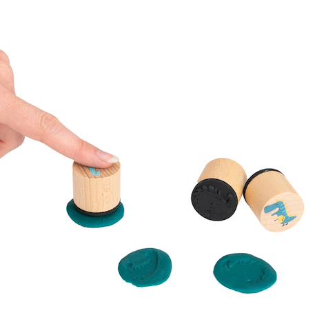 Set de tampons en bois, activité créative parent-enfant, dinos Multicolor 2 - vertbaudet enfant 