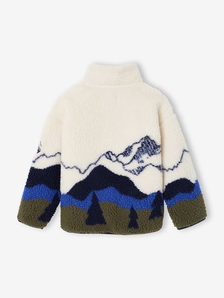 Veste sherpa garçon manches longues zippée écru 5 - vertbaudet enfant 
