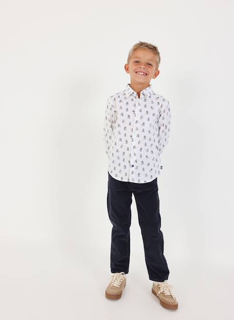 Pantalon garçon velours côtelé Bleu 1 - vertbaudet enfant 