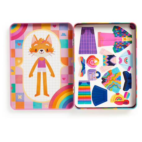 Jeu magnétique Dress-up rainbow fashion Multicolor 2 - vertbaudet enfant 