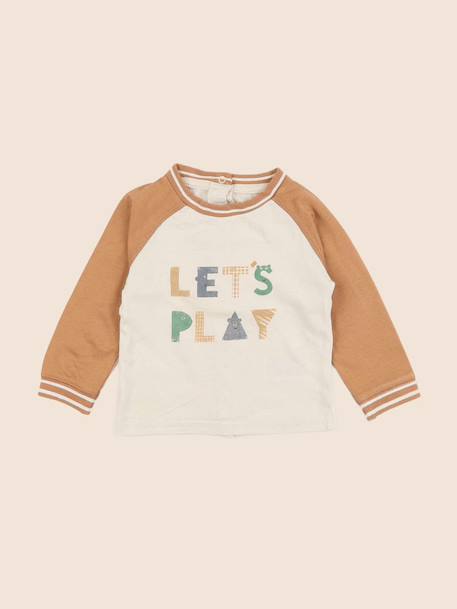Tee-shirt - 6 mois Beige, marron 1 - vertbaudet enfant 