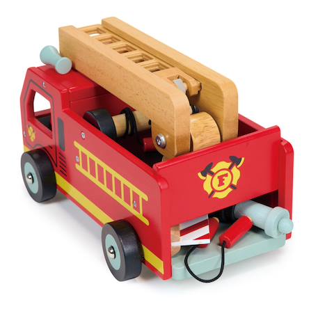Camion de pompiers en bois Multicolor 2 - vertbaudet enfant 