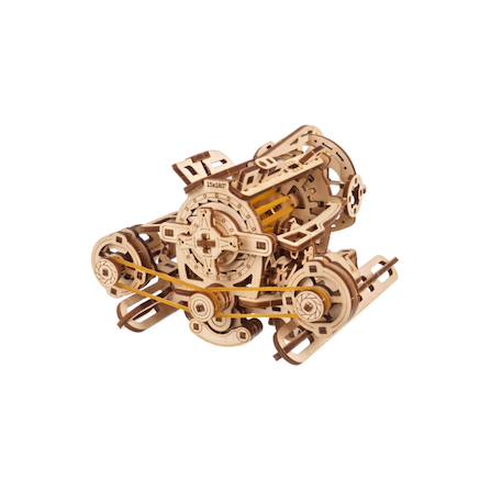 Sous-marin steampunk – Maquette mécanique en bois à construire, modèle 3D motorisé à hélices mobiles Brown 2 - vertbaudet enfant 