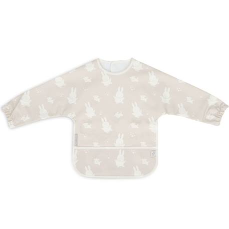 Bavoir à manches imperméable Beige, blanc+Blanc, marron clair+Blanc, rose, bleu+Bleu, blanc+Rose tendre+Vert, blanc 1 - vertbaudet enfant 