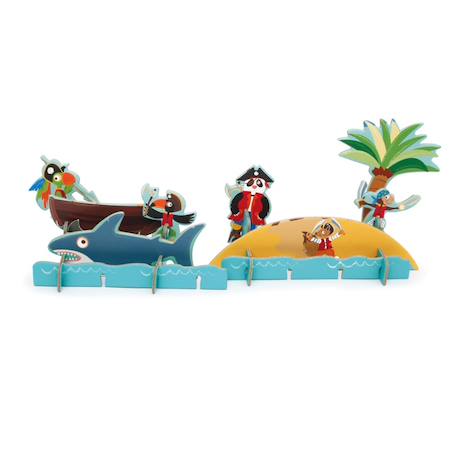 2 en 1 puzzle & 3dplay - pirate 36 pièces Multicolor 2 - vertbaudet enfant 