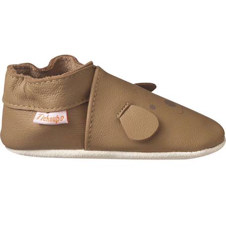 Chaussons cuir souple colin le chien Marron 1 - vertbaudet enfant 