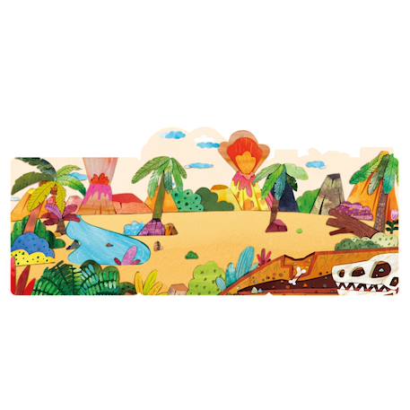 Kit  34 autocollants réutilisables - le pays des dinosaures Multicolor 2 - vertbaudet enfant 