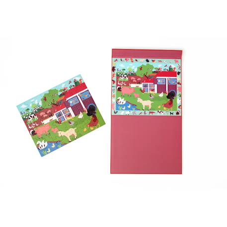 2 en 1 puzzle magnétique - jeu de recherche - ferme Multicolor 2 - vertbaudet enfant 