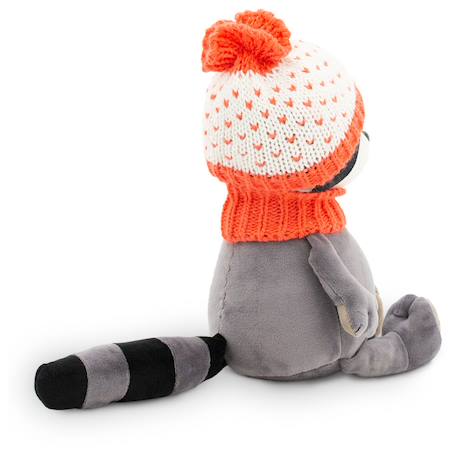 Peluche raton laveur avec bonnet orange 15 cm Grey 2 - vertbaudet enfant 