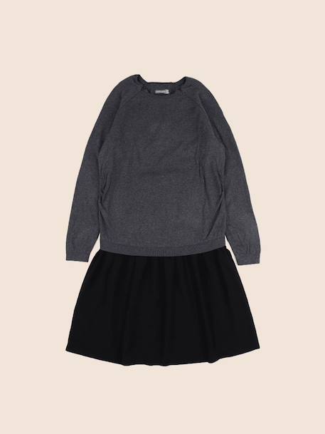 Robe grossesse - 42 à 44 Gris, noir 1 - vertbaudet enfant 