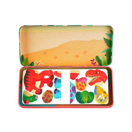 Boïte de puzzle magnétique voyage - le pays des dinosaures Multicolor 2 - vertbaudet enfant 