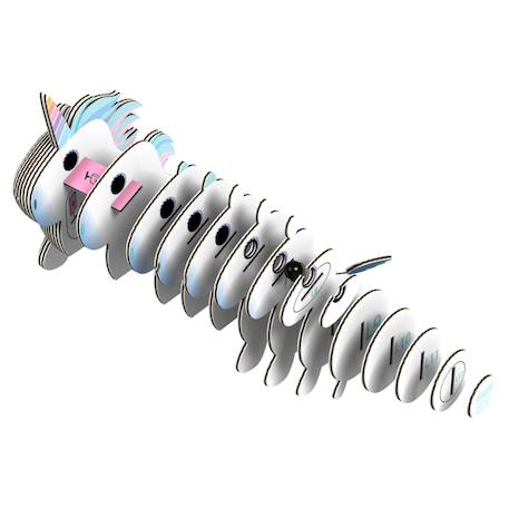 Puzzle 3d - licorne ciel White 2 - vertbaudet enfant 
