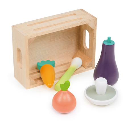 Panier de légumes en bois – Jeu de dînette pour enfants Multicolor 2 - vertbaudet enfant 