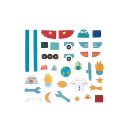 Mon Livre Magnétique de l’Espace – Crée et assemble tes vaisseaux spatiaux Multicolor 2 - vertbaudet enfant 