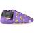 Chaussons cuir bébé mireille les abeilles Violet 1 - vertbaudet enfant 