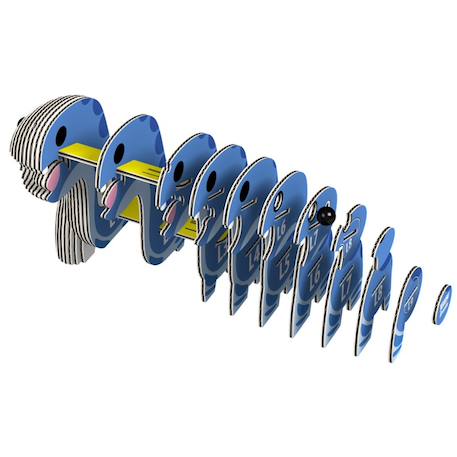 Puzzle 3d - bronto Blue 2 - vertbaudet enfant 