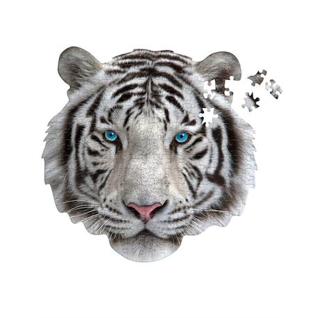 Puzzle I am mini - tigre blanc Multicolor 2 - vertbaudet enfant 