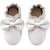 Chaussons bébé cuir souple uni nœuds Blanc 2 - vertbaudet enfant 