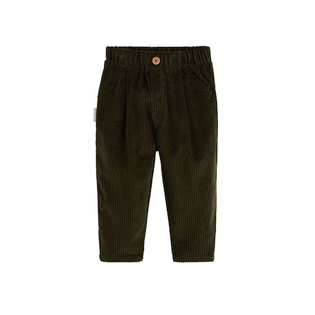 Pantalon garçon en velours côtelé pistache Vert 2 - vertbaudet enfant 