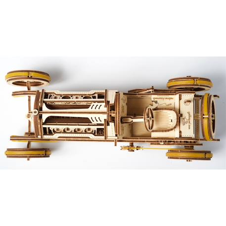 Voiture Grand Prix U-9 – Maquette mécanique en bois à construire avec moteur V8 Brown 2 - vertbaudet enfant 