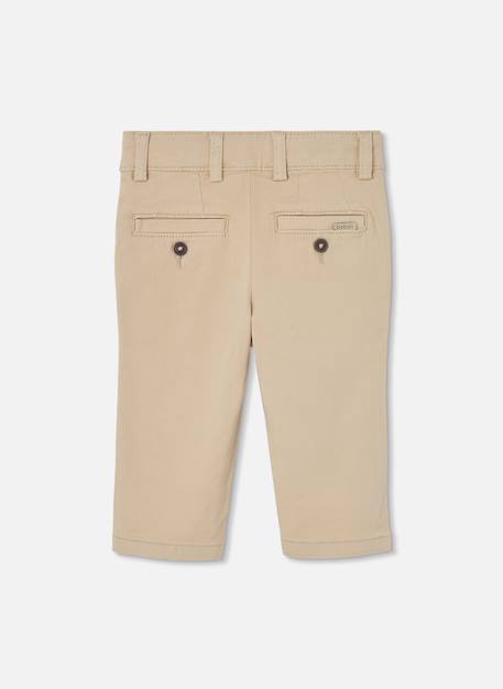 Pantalon garçon satiné élastique Beige 3 - vertbaudet enfant 